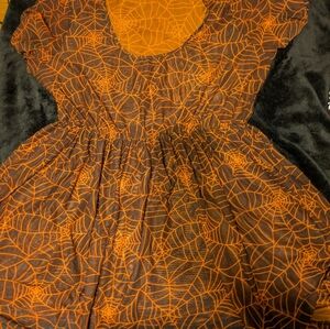 Foxblood Mesh Spiderweb Dress